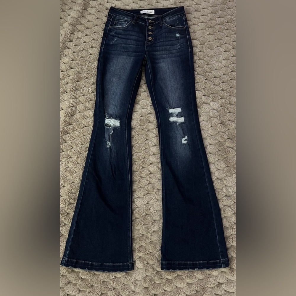 KanCan Mid-Rise Flare Stretch Jean
